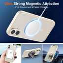SUPFINE Magnetic for iPhone 17 Case (Compatible with MagSafe)(Military Grade Drop Protection) Translucent Matte Shockproof with Anti-Fingerprint Phone Cover,Antique White