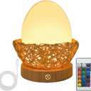 Egg Night Light for Kids,Rechargeable Bedside Lamp Remote & Touch Control Portable Nursery Night Light with 16 Colors Changing Mode for Baby Kids Nursery Bedroom Camping, Easter Christmas Themed Gifts