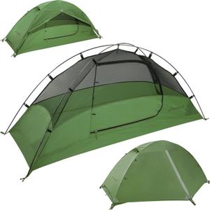 Clostnature Crux Lightweight Tent for Backpacking - 1/2/3/4 Person Ultralight Backpacking Tent, Waterproof Easy Setup Camping Tent, Hiking Tent for Outdoor, Hiking and Mountaineering (Green)