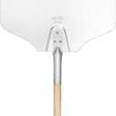 New Star Foodservice 50196 Aluminum Pizza Peel, Wooden Handle, 16 x 18 inch Blade, 36 inch overall