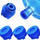 UpgradedMorsatie Reusable 3 & 5 Gallon Water Jug Cap, No Leaking & Popping Open, Food Grade Silicone Replacement Cap for 55mm Standard/Screw/Crown Top Water Bottle & Water Pump Dispenser, 3Pcs