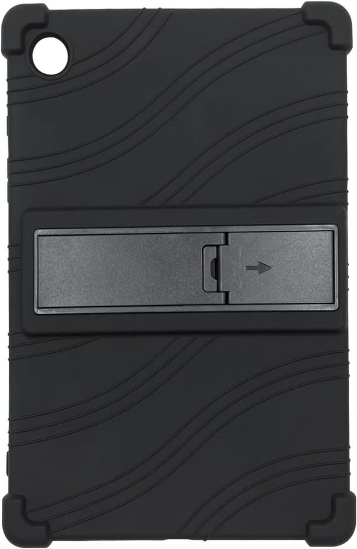 Case for Samsung Galaxy Tab A8 - Soft Silicone Shockproof Stand Rubber Shell Protective Cover for Samsung Galaxy Tab A8 SM-X205 SM-X200 10.5 Inch Tablet 2021 (Black)