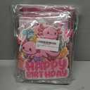 105 PCS Axolotl Birthday Decorations Party Supplies Axolotl Themed Party Decorations Includes Backdrop Banner Cake Topper and Cupcake Topper Stickers for Birthday Party