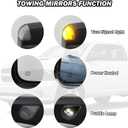 Passenger Side Mirror Compatible with 2009-2018 Dodge Ram 1500,2010-2018 Dodge Ram 2500 3500,Tow Mirrors with Power Glass Heated Turn Signal Light Puddle Lamp(Black), Right