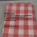 Red and White Gingham Tablecloth, Waterproof Outdoor Picnic Table Cover for Summer BBQ, Farmhouse Kitchen, Patio Dining, Reusable Machine Washable Checkered Table Cloth, W60 x L102 in