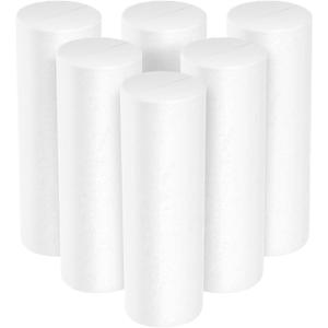 Operitacx 6pcs Foam Cylinders  Lightweight Polystyrene Foam Packaging, DIY Christmas Decorations, Craft Supplies for Floral Arrangements, Model Making & Gift Wrapping