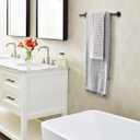 Amerock BH26543ORB | Oil Rubbed Bronze Towel Bar | 18 in (457 mm) Towel Rack | Arrondi | Bathroom Towel Holder | Bathroom Hardware | Bath Accessories