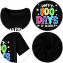 QAUN 100 Days of School Teacher Shirts for Men : 100th Days Graphic Tops Teacher Tshirt Teach Short Sleeve Tops (Black,Large)