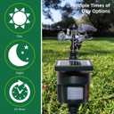 Solar Motion Activated Sprinkler with Day & Night Detection Modes Repellent Detector for Garden Outdoor Waterproof