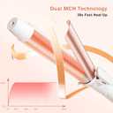 K&K Long Barrel Styler, 1 1/4 Inch Curling Iron with Clipped, Professional Ceramic Coating Hair Curler Wand, Dual MCH Heater up to 450F, Worldwide Voltage Curling Tongs for Traveling