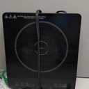 Amazon Basics 1800W Portable Electric Induction Cooktop, Burner and Child Lock, Overheat Protection, Timer, 8 Power Settings, Temperature Control Up to 440F, for Cookware Diameter 5.7"-8.2", Black