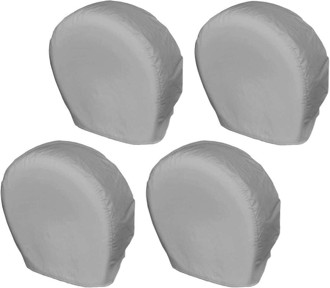 Explore Land Tire Covers 4 Pack - Tough Wheel Protector for Truck, SUV, Trailer, Camper, RV Universal Fits Tire Diameters 23-25.75 inches, Charcoal