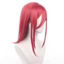 XiongXiongLe Red Long Cosplay Wig Halloween Anime Role Cos Playing Women Costume Wigs for Adult Cos Parties Christmas Daily Wear