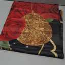 7x5Ft Red Rose Birthday Backdrops for Women Glitter Gold Balloons Black Gold Happy Birthday Photography Background Sweet Birthday Party Decor Supplies (S1)