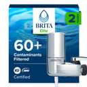 Brita Faucet Mount Water Filter System, Chrome, No-Wait Filtration, Easy Install, Multi-Use Tap Water Filter for Kitchens, Bathrooms & Small Spaces