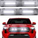 Front Grille Grill Lights for 2024 2025 Toyota Tacoma SR SR5 Led Grill Light Accessories(for SR sr5 only-LED-White)