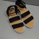 SM New York Diamond Multi Strap Woven Sandals Black SIZE 8