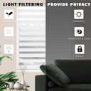 Zebra Roller Shades, Dual Layer Roll Up Blind for Living Room, Semi Sheer Shades Window Privacy Light Control for Day and Night, (Maximum Height 72inch, White Color, Width 33 inch)