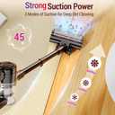 Cordless Vacuum Cleaner, 450W 40Kpa Stick Vacuum with Powerful Suction, 50Mins Vacuum Cleaners for Home, Anti-Tangle Brush, 8 in 1 Lightweight Vacuum for Hard Wood Floor Carpet Pet Hair