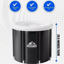 Moyanne Large Size Ice Bath Cold Plunge Tub For Athletes Pod Portable,Multiple Layered Portable Ice Pod For Recovery And Cold Water Therapy, Cold Plunge Tub For Outdoor, Ice Baths At Home (Black)