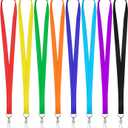 80 Pcs Breakaway Lanyard for Id Badges, 8 Color Breakaway Flat Badge Lanyards with Swivel J Hook Break Away Lanyards for Teachers Volunteers Student Team Activities