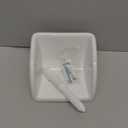 White Ceramic Toilet Paper Holder, Glazed Wall Mounted Tissue Dispenser with Detachable Shaft, Flat Top Shelf, Vintage Style Toilet Roll Holder for Bathroom or Kitchen Use