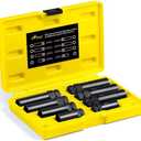 Topec 8Pcs Spline Lug Nut Socket Set | 5, 6, 7, 12 Spline Locking Lug Nut Key, Universal Wheel Lock Removal Kit, Wheel Lock key Set for Car, CR-MO Steel (Not for Hex, Deep, Large-Size, and 10-Spline)