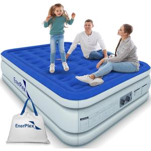 EnerPlex Air Mattress with Built in Pump - Self-Inflating Blow Up Mattress with Neck Support - Inflatable Air Bed for Portable Travel & Home Use