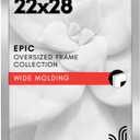 Americanflat 22x28 Poster Frame with Polished Plexiglass - Silver Picture Frame - Wide Photo Frames Made of Engineered Wood for Vertical or Horizontal Wall Display - Epic Collection - Silver