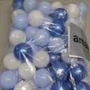 GOGOSO Ball Pit Balls for Toddler, Baby Plastic Playballs Kids Soft Pastel Pelotas Non-Toxic BPA-Free Pearl Blue+Light Blue+White 100 Balls