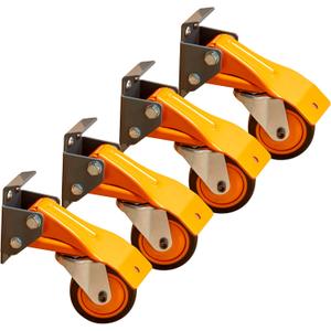 Bora Heavy Duty Workbench 4-Caster Set for Workshop Mobility, Swivel, Locking 155 Pound Non-Marking Rubber 3-inch Wheels, Total Weight Capacity of 620 pounds, Metal Foot Levers for Braking, PM-950