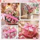 Zeyune 114 Pcs Mother's Day Ribbon and Flower Bouquet Accessories Includes 2 in x 5 Yard Glitter Happy Mother's Day Satin Ribbon, Silver Butterflies, Bow & Rhinestone Pins for Gift Wrapping Birthday