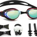 Nearsighted Swim Goggles, Shortsighted Optical Swimming Goggles No Leaking Anti Fog UV Protection for Adult Men Women (-9, Black New)