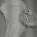 Angel Wings, Light Up Angel Wings and Halo with LED Lights, White Angel Wings Costume for Adult Women Kids Halloween Xmas (Large, Colorful)