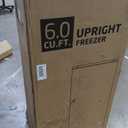 Commercial Cool Upright Freezer, Stand Up Freezer 6 Cu Ft with Reversible Door, Black