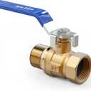 2 x Garden Hose Shut Off Valve Hose Connector Heavy Duty 3/4 Ball Valve With Brass Inlet and Outlet Water Valve Garden Hose Quick Connect Hose Attachment