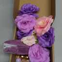 32 PCS Boho Cake Topper Flower Cake Toppers Palm Leaves Butterfly Balls Butterfly Cake Topper Purple Cake Decorations Baby Shower Fall Wedding Birthday Party Supplies (Purple)