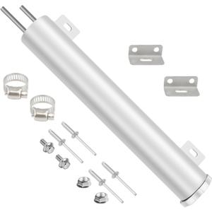 BHB 2 * 13 In Radiator Coolant Overflow Puke Tank Polished Stainless Steel Coolant Catch Can with Twist Cap 20 Oz Universal