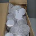 SATINIOR 100 Pcs Plastic Jars with Lids Small Containers Lids Wide Mouth Small Plastic Containers for Lotion Cream Rhinestones Body Butters Travel Storage (2oz, White)