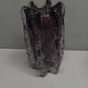 Hand-Blown Glass vase, Unique Wide-Mouth Glass vase, Modern Art Purple Decorative vase, Suitable for Office Spaces, Wedding venues, Living Room Coffee Tables, or as a Centerpiece on Dining Tables (11.4in)