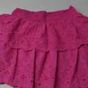 Kate Kasin Pleated Mini Skirt for Women High Waist Flowy Ruffle Layered Flared Y2K Teen Spring Summer Short A Line Skirts (Medium, Pink)