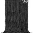 YAXINRUI 24 PCS Black Bead Necklaces, Black Mardi Gras Beads, Halloween Beads Necklaces, New Year Eve Necklaces, 33 Inch Black Beaded Necklaces for Mardi Gras Christmas Halloween Festive Events