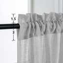 Grey Bedroom Curtains 63 Inch Length for Living Room 2 Panels Rod Pocket Burlap Canvas Look Linen Semi Sheer Dove Gray Light Filtering Curtains for Nursery Teen Boys Room Office Modern Decor 63 Long