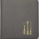 C.R. Gibson Gray Leatherette Lined Recipe Notebook, 11'' x 12''