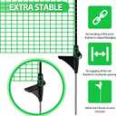 Temporary Fence with Posts, 3'x82' Plastic Fencing Garden Fence Animals Barrier with Fiberglass Stake Windbreak Rope, Portable Snow Fences, Fencing for Dogs Outdoors Backyard (Green)