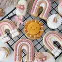 26 Capital Letter Fondant Molds, 3D Letters Hemp Rope Cake Decorating Molds, Cartoon Smile Sun Shaped Silicone Chocolate Molds for Birthday Cupcake Topper Cookie Plaster Clay Resin