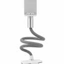 Lamicall Gooseneck Phone Holder for Bed - 360 Adjustable Clamp Clip, Overhead Cell Phone Mount Stand for Desk, Compatible with All Cellphone, White/Gray