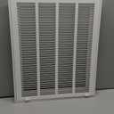 EZ-FLO 16 x 16 Inch (Duct Opening) Return Air Vent Cover for Wall or Ceiling, Solid Steel Return Air Filter Grille, HVAC Vent Cover, White, 61654