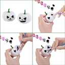 Fovths 16 Pack White Mini Artificial Pumpkin 2.2 Inches Fake Small Pumpkins Fall Harvest Pumpkins Lifelike Foam Pumpkins Realistic Pumpkin for Halloween, Thanksgiving Home, Garden Decor