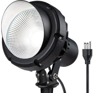 SUNVIE LED 40W Spot Lights Outdoor 5000K Daylight White Plug in Flag Pole Light 120V Ultra Bright Landscape Spotlights for Yard House Tree Lawn Signage Outdoor Spotlight with Stake & 5.5FT Cord